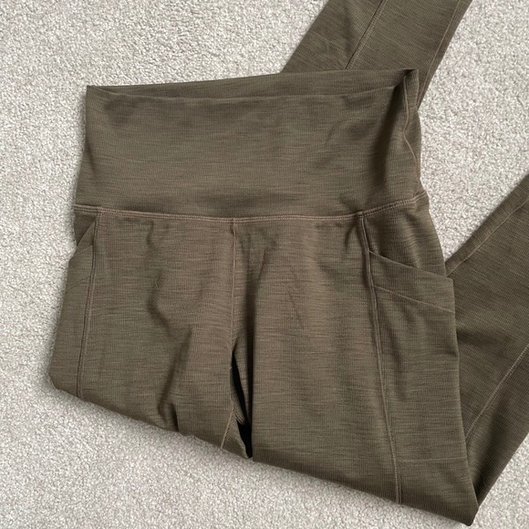 Prana Brown High Waisted Pocket Leggings Athleisure Activewear Size Women's M - Picture 3 of 11